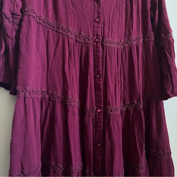 Knox Rose Women's Long Sleeve Button Front Dress M - Picture 8 of 10